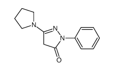 1-苯基-3-(吡咯烷-1-基)-1H-吡唑-5(4h)-星空app结构式