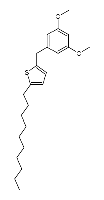 2-decyl-5-(3,5-dimethoxy-benzyl)-thiophene Structure