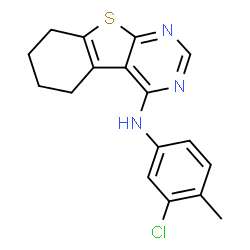 N-(3-chloro-4-methylphenyl)-5,6,7,8-tetrahydrobenzo[4,5]thieno[2,3-d]pyrimidin-4-amine结构式