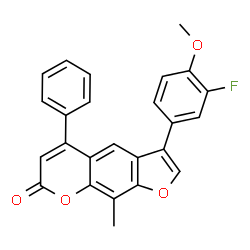 3-(3-fluoro-4-methoxyphenyl)-9-methyl-5-phenylfuro[3,2-g]chromen-7-one Structure