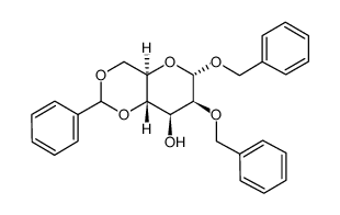 苄基2-O-苄基-4,6-O-亚苄基-α-D-甘露吡喃糖苷结构式