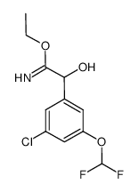 Ph(3-Cl)(5-OCHF2)-(R,S)CH(OH)C(NH)OEt Structure