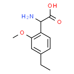 Benzeneacetic acid, alpha-amino-4-ethyl-2-methoxy- (9CI) structure