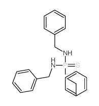 N-bis(benzylamino)phosphinothioyl-1-phenyl-methanamine结构式