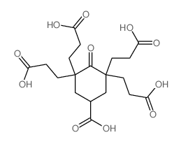 3,3,5,5-tetrakis(2-carboxyethyl)-4-oxo-cyclohexane-1-carboxylic acid结构式