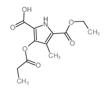 5-ethoxycarbonyl-4-methyl-3-propanoyloxy-1H-pyrrole-2-carboxylic acid picture