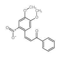 3-(4,5-dimethoxy-2-nitro-phenyl)-1-phenyl-prop-2-en-1-one structure