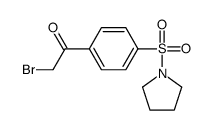 2-Bromo-1-[4-(1-pyrrolidinylsulfonyl)phenyl] ethanone结构式