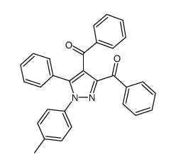 C,C'-diphenyl-C,C'-(5-phenyl-1-p-tolyl-1H-pyrazole-3,4-diyl)-bis-methanone Structure