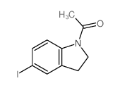 1-乙酰基-2,3-二氢-5-碘吲哚结构式