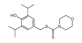 morpholine-4-carbodithioic acid 4-hydroxy-3,5-diisopropyl-benzyl ester Structure