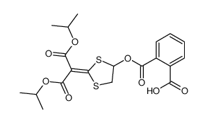 2-[[2-[1,3-dioxo-1,3-di(propan-2-yloxy)propan-2-ylidene]-1,3-dithiolan-4-yl]oxycarbonyl]benzoic acid Structure