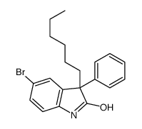 5-bromo-3-hexyl-3-phenyl-1H-indol-2-one Structure