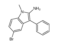 5-bromo-1-methyl-3-phenylindol-2-amine Structure