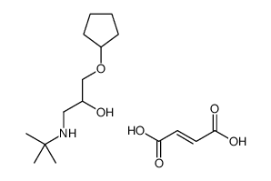 (E)-but-2-enedioic acid,1-(tert-butylamino)-3-cyclopentyloxypropan-2-ol结构式