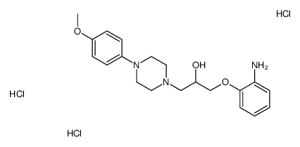 1-(2-aminophenoxy)-3-[4-(4-methoxyphenyl)piperazin-1-yl]propan-2-ol,trihydrochloride结构式