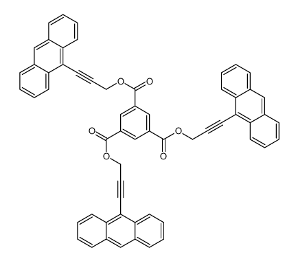 tris(3-anthracen-9-ylprop-2-ynyl) benzene-1,3,5-tricarboxylate Structure