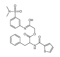 [2-[3-(dimethylsulfamoyl)anilino]-2-oxoethyl] 3-phenyl-2-(thiophene-2-carbonylamino)propanoate Structure