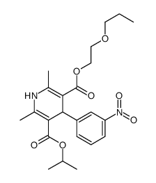 isopropyl 2-propoxyethyl 1,4-dihydro-2,6-dimethyl-4-(3-nitrophenyl)pyridine-3,5-dicarboxylate结构式