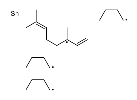 tributyl(3,7-dimethylocta-2,6-dienyl)stannane Structure