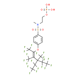 N-methyl-4-[[4,4,5,5,5-pentafluoro-3-(pentafluoroethyl)-1,2,3-tris(trifluoromethyl)pent-1-enyl]oxy]-N-[2-(phosphonooxy)ethyl]benzenesulphonamide picture