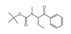 2-(N-tert-butoxycarbonyl-N-methylamino)-1-phenyl-1-butanone Structure