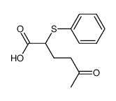 2-phenylthio-5-oxohexanoic acid Structure