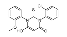 3-(2-chlorophenyl)-6-hydroxy-1-(2-methoxyphenyl)-2-thioxo-2,3-dihydropyrimidin-4(1H)-one Structure