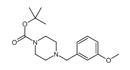 TERT-BUTYL 4-(3-METHOXYBENZYL)PIPERAZINE-1-CARBOXYLATE结构式