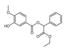 (2-ethoxy-2-oxo-1-phenylethyl) 3-hydroxy-4-methoxybenzoate结构式