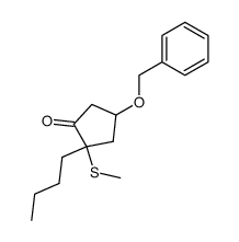 4-(benzyloxy)-2-butyl-2-(methylthio)cyclopentan-1-one Structure