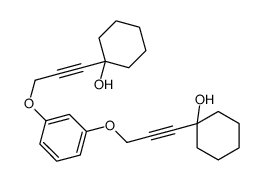 1-[3-[3-[3-(1-hydroxycyclohexyl)prop-2-ynoxy]phenoxy]prop-1-ynyl]cyclohexan-1-ol结构式