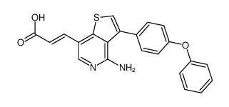 (2E)-3-[4-amino-3-(4-phenoxyphenyl)thieno[3,2-c]pyridin-7-yl]acrylic acid Structure