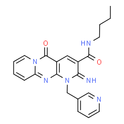 N-butyl-2-imino-5-oxo-1-(3-pyridinylmethyl)-1,5-dihydro-2H-dipyrido[1,2-a:2,3-d]pyrimidine-3-carboxamide Structure