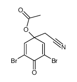 2,5-Cyclohexadiene-1-acetonitrile, 1-(acetyloxy)-3,5-dibromo-4-oxo- Structure