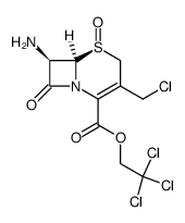 2,2,2-trichloroethyl (1S,6R,7R)-7-amino-3-chloromethylceph-3-em-4-carboxylate 1-oxide Structure