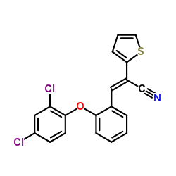 (E)-3-[2-(2,4-DICHLOROPHENOXY)PHENYL]-2-(2-THIENYL)-2-PROPENENITRILE Structure