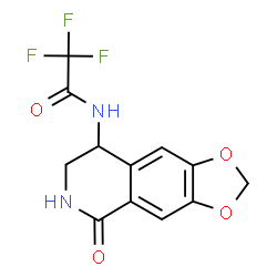 2,2,2-Trifluoro-N-(5-oxo-5,6,7,8-tetrahydro[1,3]dioxolo[4,5-g]isoquinolin-8-yl)acetamide structure