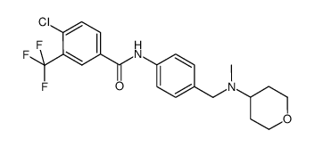 4-chloro-N-(4-{[methyl-(tetrahydro-pyran-4-yl)-amino]-methyl}-phenyl)-3-trifluoromethyl-benzamide Structure