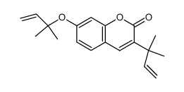 3-(1',1'-dimethylallyl)-7-(1'',1''-dimethylallyloxy)coumarin结构式