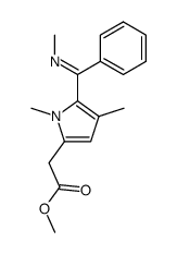 (1,4-Dimethyl-5-{[(E)-methylimino]-phenyl-methyl}-1H-pyrrol-2-yl)-acetic acid methyl ester Structure