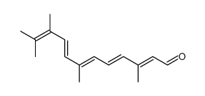 3,7,10,11-tetramethyldodeca-2,4,6,8,10-pentaenal结构式