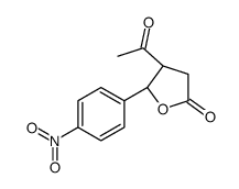 (4S,5S)-4-acetyl-5-(4-nitrophenyl)oxolan-2-one结构式