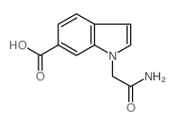 1-氨基甲酰甲基-6-吲哚羧酸结构式