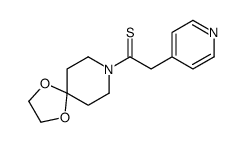 1-(1,4-dioxa-8-azaspiro[4.5]decan-8-yl)-2-pyridin-4-ylethanethione Structure