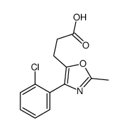 3-[4-(2-chlorophenyl)-2-methyl-1,3-oxazol-5-yl]propanoic acid结构式