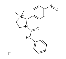 1,1-Dimethyl-2-(4-nitroso-phenyl)-3-phenylcarbamoyl-imidazolidin-1-ium; iodide Structure