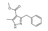 methyl 3-benzyl-5-methyl-1H-pyrazole-4-carboxylate Structure