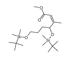 (Z)-4,7-Bis-(tert-butyl-dimethyl-silanyloxy)-3-methyl-hept-2-enoic acid methyl ester Structure