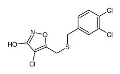 4-chloro-5-[(3,4-dichlorophenyl)methylsulfanylmethyl]-1,2-oxazol-3-one Structure